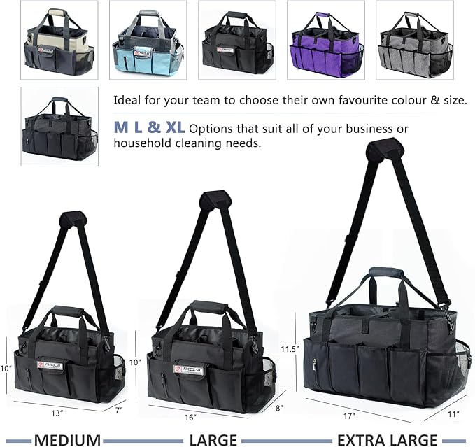 Cleaning Caddy for Cleaning Suppliers Organizer with Pockets for House Cleaning Essentials, Cleaning Organizer, Wearable Cleaing Bag Tote, Storage Caddy for Housekeeping