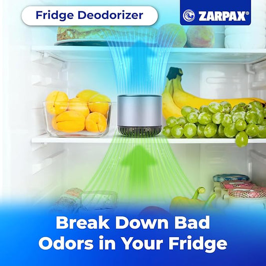 Refrigerator Deodorizer - Single Pack - Fridge Smell Eliminator Lasts for 10 Years -18ft3 Capacity Strong Fridge Odor Absorber, Eliminator & Air Purifier - More Effective Than Baking Soda
