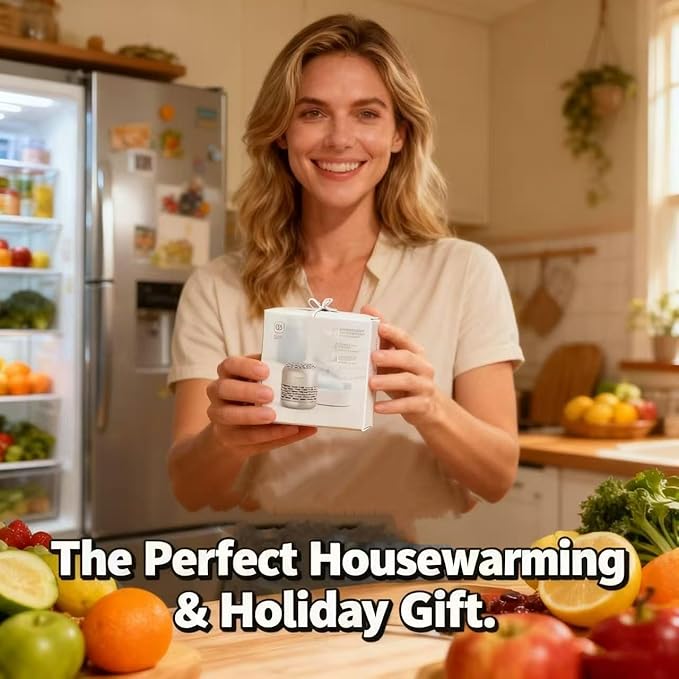 HOMIKE Refrigerator Deodorizer, Odor Eliminator,Last up to 10 Years for Car,Closet,Shoes Cabinet,Fridge and Freezer,Outperforms Baking Soda and Activated Carbon(White)