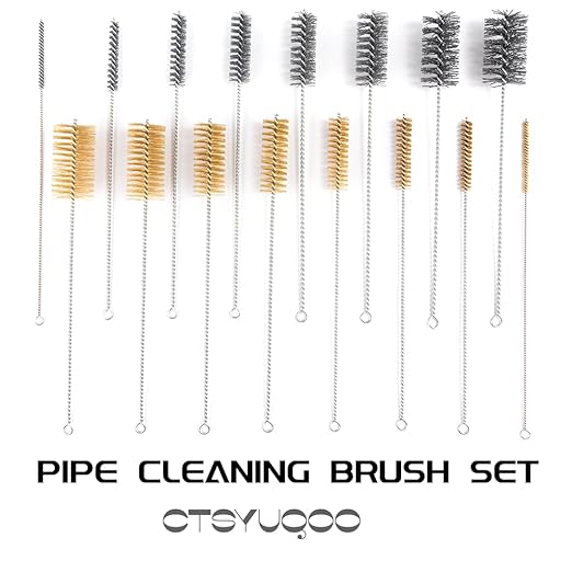 16 Inch Extra Long Pipe Cleaning Brush Set Abrasive Filament, 8 Piece Variety Pack for Removal of Rust, Corrosion, Paint, Etc.