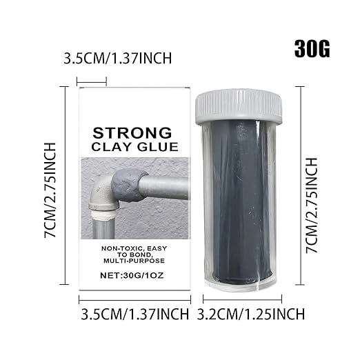 Ceramic Glue - Multi Purpose Waterproof Repair Clay, Heat Resistant Sealing Adhesive | Strong Bonding Mending Mud for Wall Hole, Metal, Tiles, Crafts, Quick Fix Repair Paste for Household Maintenance