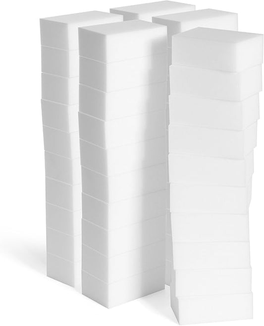 (50 Pack 3.1"x1.9"x1.1") Melamine Sponges Magic Cleaning Sponges in Bulk Eraser Sponges for Kitchen Bathroom Cleaning Supplies for Stains and Dirt