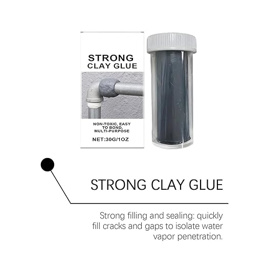 Ceramic Glue - Multi Purpose Waterproof Repair Clay, Heat Resistant Sealing Adhesive | Strong Bonding Mending Mud for Wall Hole, Metal, Tiles, Crafts, Quick Fix Repair Paste for Household Maintenance