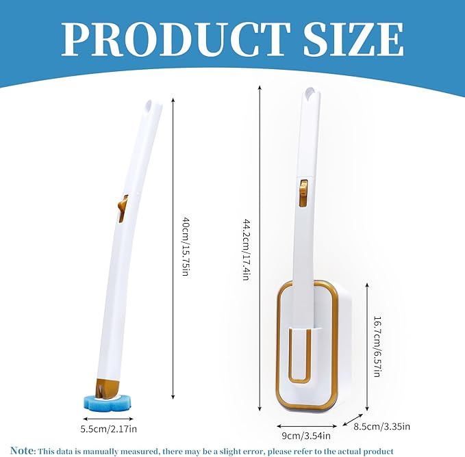 SOPAMI Disposable Toilet Brush System with Holder & 30 Refill Heads, Toilet Wand Kit for Easy and Hygienic Cleaning, No-Mess Toilet Bowl Cleaner with Storage Caddy, Wall Mounted for Bathroom, RV, Tub