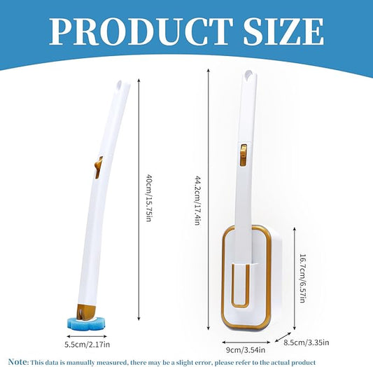 SOPAMI Disposable Toilet Brush System with Holder & 30 Refill Heads, Toilet Wand Kit for Easy and Hygienic Cleaning, No-Mess Toilet Bowl Cleaner with Storage Caddy, Wall Mounted for Bathroom, RV, Tub