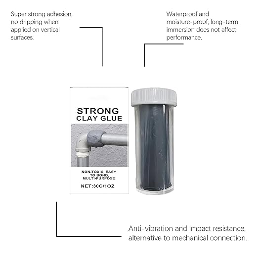 Ceramic Glue - Multi Purpose Waterproof Repair Clay, Heat Resistant Sealing Adhesive | Strong Bonding Mending Mud for Wall Hole, Metal, Tiles, Crafts, Quick Fix Repair Paste for Household Maintenance