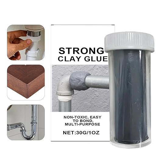 Ceramic Glue - Multi Purpose Waterproof Repair Clay, Heat Resistant Sealing Adhesive | Strong Bonding Mending Mud for Wall Hole, Metal, Tiles, Crafts, Quick Fix Repair Paste for Household Maintenance