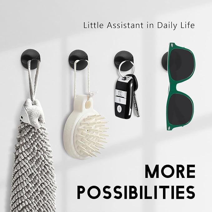 Cable Clips Phone Cord Holder, Charger Cord Organizer, Cable Management Clips for Nightstand, Car, Office, Black 9 PCS