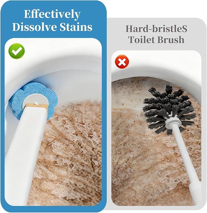 SOPAMI Disposable Toilet Brush System with Holder & 30 Refill Heads, Toilet Wand Kit for Easy and Hygienic Cleaning, No-Mess Toilet Bowl Cleaner with Storage Caddy, Wall Mounted for Bathroom, RV, Tub