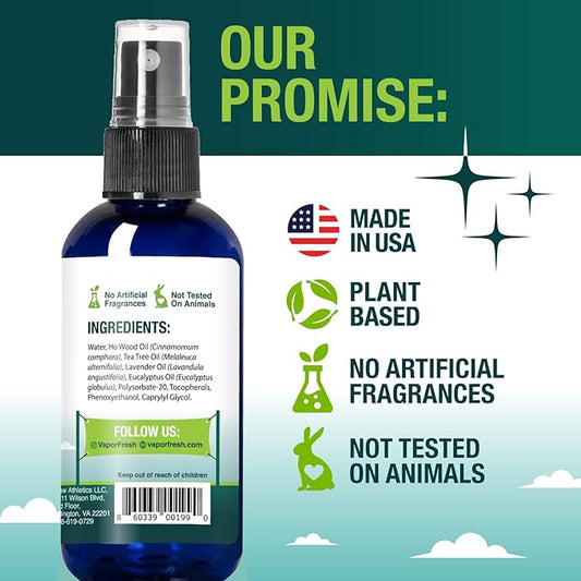 Vapor Fresh Shoe Deodorizer Spray, 4oz (Eucalyptus Lavender) - For Boots, Sneakers, Cleats, Sandals and More - Powerful Shoe Odor Eliminator With Essential Oils (1-pack)