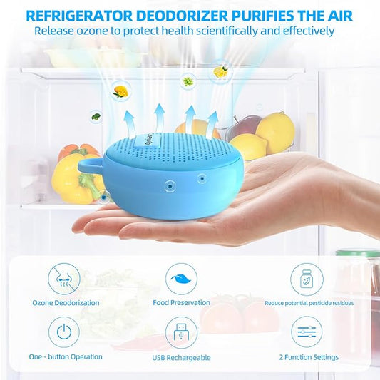 Refrigerator Deodorizer,Lasts for 10 Years Fridge Deodorizer Long Lasting Odor Eliminator for Fridge,Kitchen Gadgets Charcoal Air Purifier Odor Eliminator for Closet,More Effective Than Baking Soda