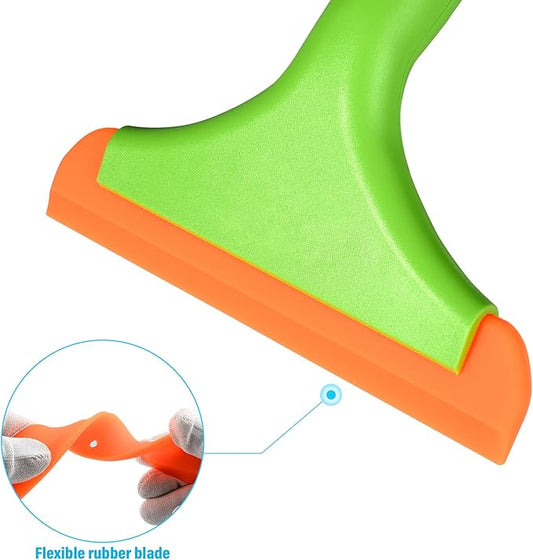 Gomake Small Silicone Squeegee Window Shower Squeegee Tool,Auto Water Blade for Car Windshield, Window, Mirror, Glass Door,Bathroom