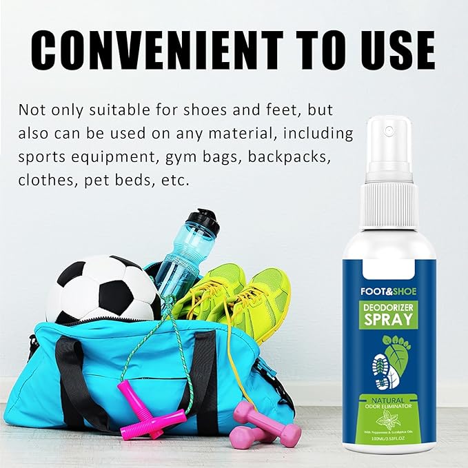 FOOT ODOR PROBIOTIC SPRAY, 100ML // Immediately Eliminates The Worst Odors - Prevents Embarrasing Odors From Returning - Restores Skin's Microbiome