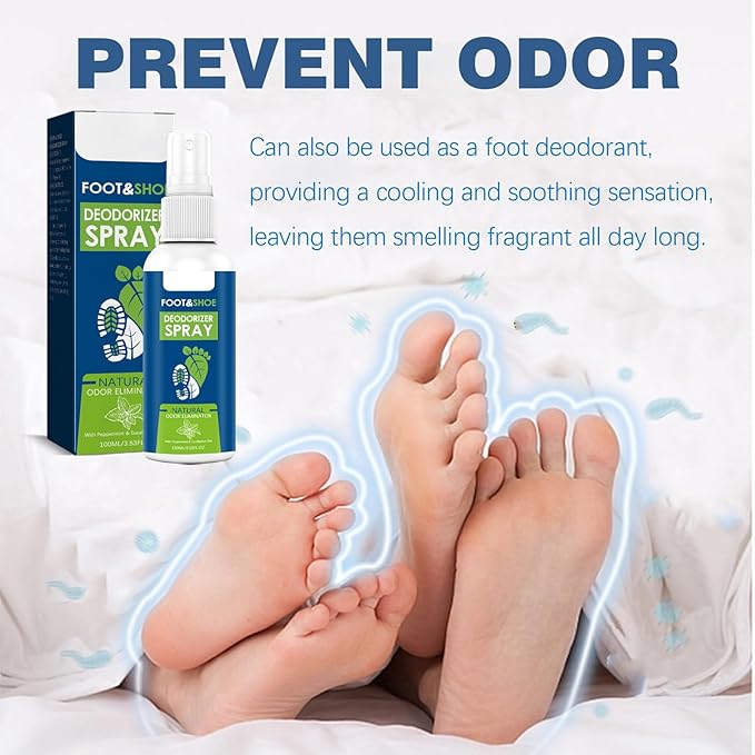 FOOT ODOR PROBIOTIC SPRAY, 100ML // Immediately Eliminates The Worst Odors - Prevents Embarrasing Odors From Returning - Restores Skin's Microbiome