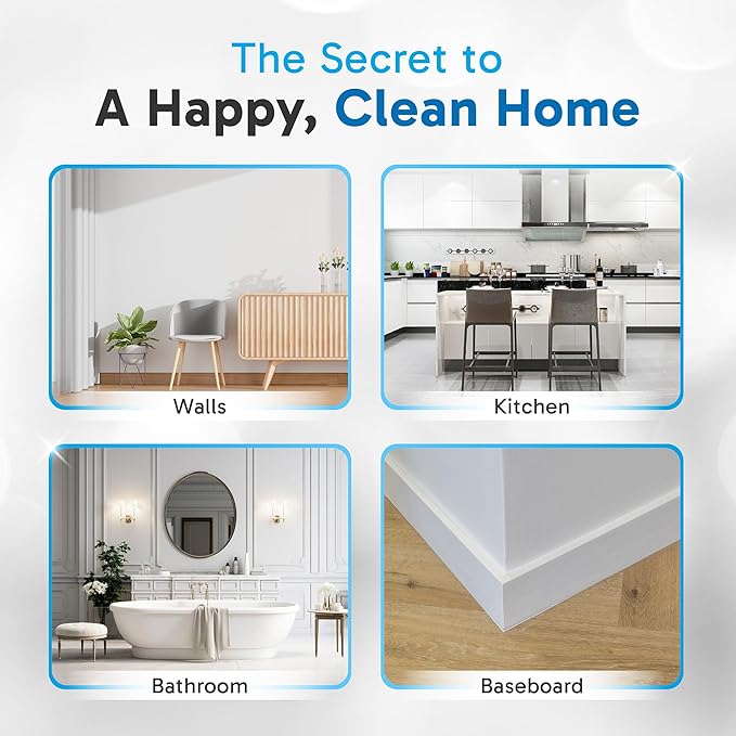 (40 Pack) Extra Large Eraser Sponge - Extra Thick, Long Lasting, Premium Melamine Sponges in Bulk - Multi Surface Power Scrubber Foam Cleaning Pads - Bathtub, Floor, Baseboard, Bathroom, Wall Cleaner