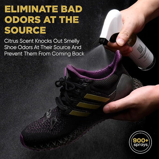 Natural Shoe Deodorizer Spray & Odor Eliminator - 1 Pack 6 Oz Refreshing & Long Lasting Fresh Citrus Burst Shoe Spray - Footwear Freshener for Sneakers, Boots, and Athletic Shoes